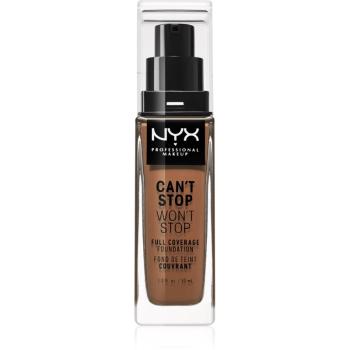 NYX Professional Makeup Can't Stop Won't Stop Full Coverage Foundation fond de ten cu acoperire ridicată culoare Mahogany 30 ml