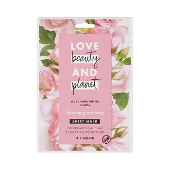 Love Beauty and Planet Mască de față textilă cu ulei roz și muru muru (Blooming Radiance Sheet Mask) înflăcătoare (Blooming Radiance Sheet Mask) 1 buc