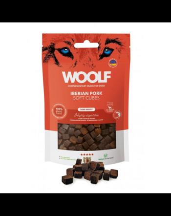 WOOLF Soft Cubes Iberian Pork Monoprotein 100g cuburi moi de porc pentru caini