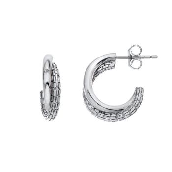 Hot Diamonds Cercei atemporali de argint cu diamante Woven DE689