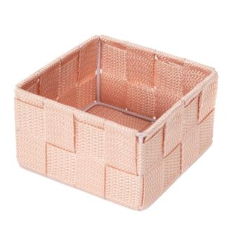 Organizator pentru baie Compactor Stan, 12 x 12 cm, roz