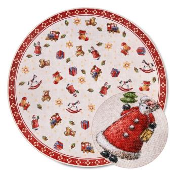 Covor roșu rotund ø 150 cm  cu model de Crăciun Red Christmas – Villeroy&Boch