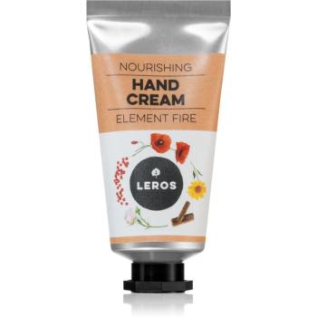 Leros Element Fire Pink pepper & Cinnamon cremă hrănitoare pentru mâini unt de shea 30 ml