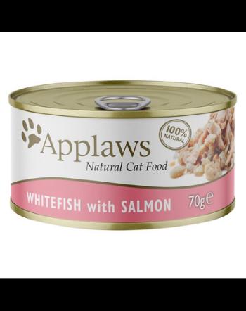 APPLAWS Cat Whitefish &amp; Salmon conserva hrana pisica, cu peste alb si somon 70g