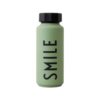 Sticlă termos Design Letters Smile, 500 ml, verde deschis