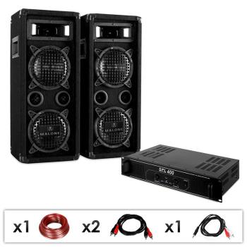 Electronic-Star SET PA DJ "DJ-24" PA-Amplificator - Difuzoare, 1200W