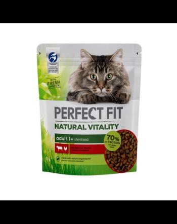 PERFECT FIT Natural Vitality 1+ hrana uscata pentru pisici adulte, cu carne de vita si pui 6x650 g