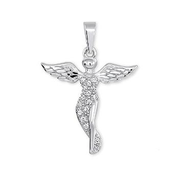 Brilio Silver Pandantiv de argint Înger cu cristale 446 001 00379 04