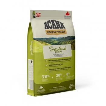 ACANA Highest Protein Grasslands, hrană uscată fără cereale câini, 11.4kg