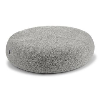 Pat  gri pentru câini din material bouclé ø 70 cm Senso Pouffe Pebble S/M – MiaCara