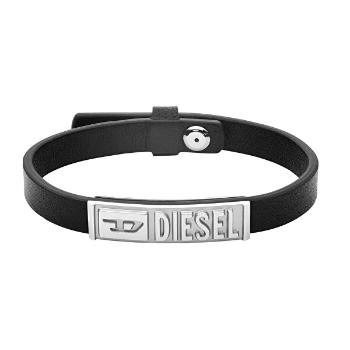 Diesel Brățară neagră din piele DX1226040