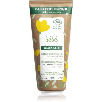 Klorane Bébé Calendula cremă hidratantă pentru pielea bebelusului s BIO měsíčkem lékařským 200 ml