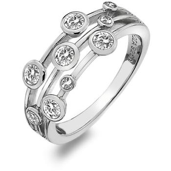 Hot Diamonds Inel de argint de lux cu topaz și diamant Willow DR207 57 mm