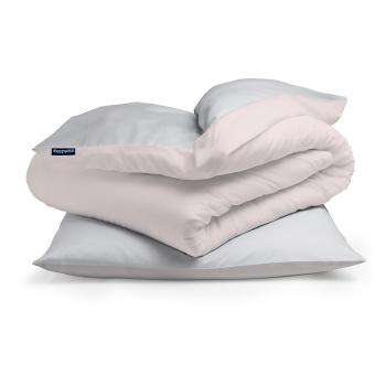 Sleepwise Soft Wonder-Edition, lenjerie de pat, 135x200cm, gri deschis/roz