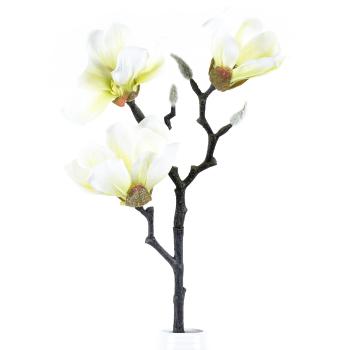 Floare artificială Magnolia albă, 55 cm