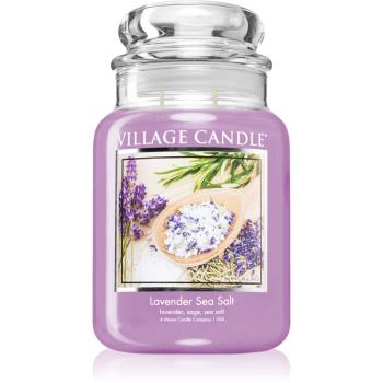 Village Candle Lavender Sea Salt lumânare parfumată  (Glass Lid) 602 g