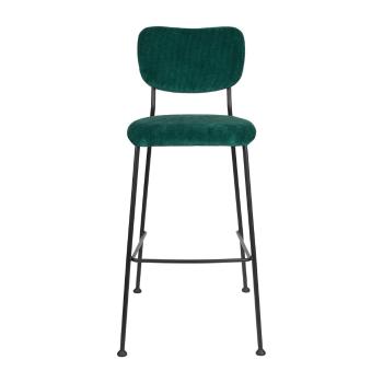 Set 2 scaune de bar Zuiver Benson, înălțime 102,2 cm, verde închis
