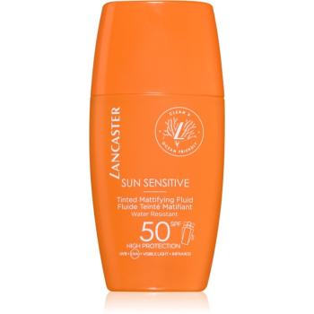 Lancaster Sun Sensitive Tinted Mattifying Fluid emulsie mata rezistent la apa SPF 50 30 ml