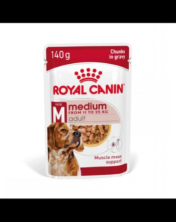 ROYAL CANIN Medium Adult 20x140 g hrana umeda in sos pentru caini adulti din rase de talie medie