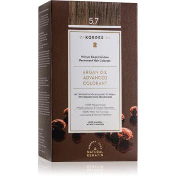 Korres Argan Oil Culoare permanenta pentru par cu ulei de argan culoare 5.7 Chocolate