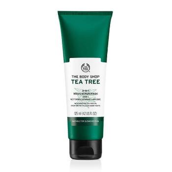 The Body Shop Mască exfoliantă pentru ten gras și problematic Tea Tree (3 in 1 Wash Scrub Mask) 125 ml