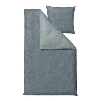 Lenjerie de pat din bumbac organic satinat Södahl Organic Infinity, 140 x 200, albastru