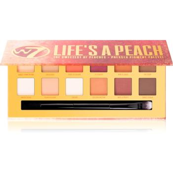 W7 Cosmetics Life's a Peach paletă cu farduri de ochi cu efect matifiant 9.6 g