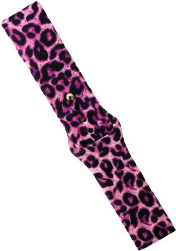 4wrist Curea din silicon pentru Samsung - Pink Leopard 22 mm