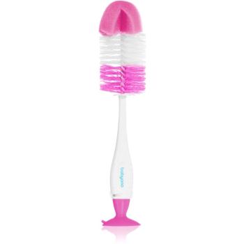 BabyOno Take Care Brush for Bottles and Teats perie de curățare 2 in 1 Pink 1 buc