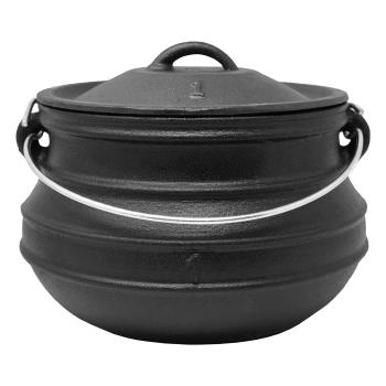 Klarstein Beefalo, oală din fontă, potjie, picioare, mărimea S, fontă, rotundă, capac, 3 litri