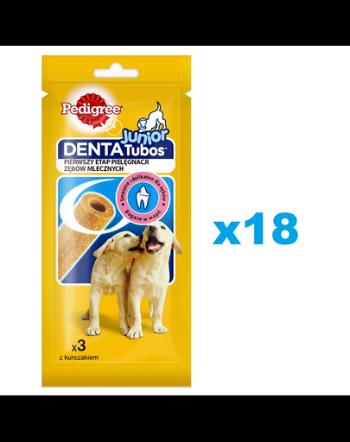 PEDIGREE DentaTubos Junior 18x72 g Batoane de ros pentru catei, cu pui