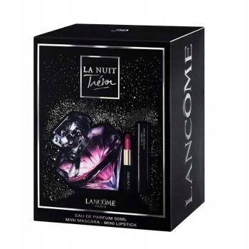 Lancôme La Nuit Trésor - EDP 50 ml + mini ruj L'Absolu Rouge Matte + rimel Hypnose Drama Excessive Black 4 ml