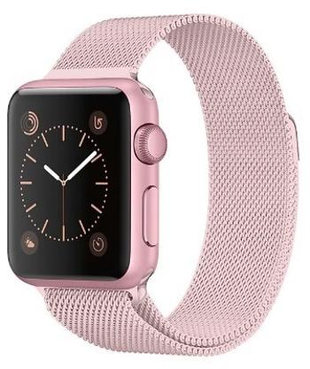 4wrist Curea milaneză de oțel pentru Apple Watch - Pink 42/44 mm