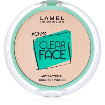 LAMEL OhMy Clear Face pudra compacta antibacterial culoare 405 Sand Beige 6 g