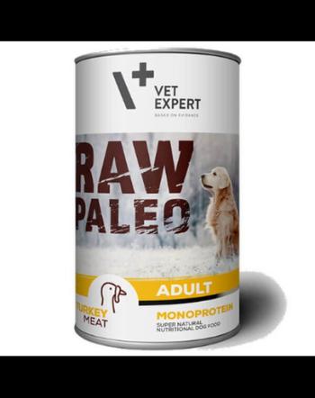 VETEXPERT RAW PALEO Adult cu carne de curcan 400 g