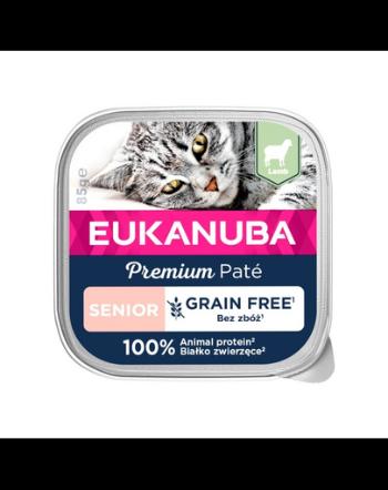 EUKANUBA Grain Free Senior Pateu pentru pisici Senior Lamb 16 x 85 g