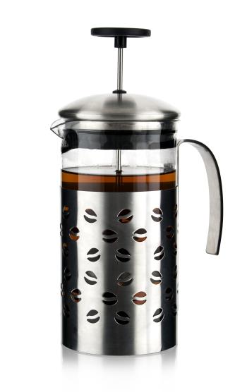 Ceainic/cafetiera french press - inox - Mărimea 1 l, 13 x 13 x 24 cm
