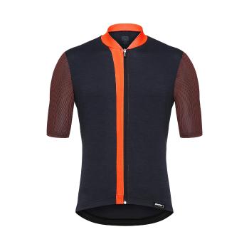 Santini ORIGINE  tricou - black/orange fluo 