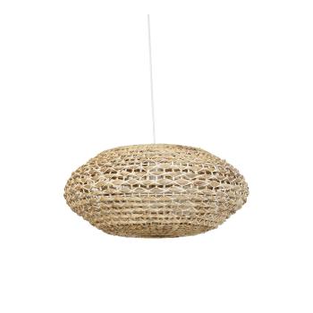 Lustră cu abajur din ratan și iarbă de mare ø 60 cm Tripoli – Light & Living