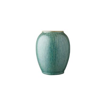 Vază din gresie ceramică Bitz, înălțime 12,5 cm, verde