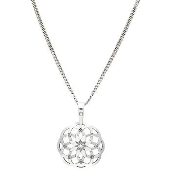 Praqia Jewellery Colier elegant din argint bătaie a inimii KO1415_CU035_50 ( lanț, pandantiv)