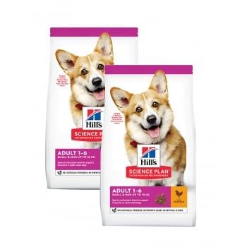 Pachet 2 x Hill's SP Canine Adult Small & Miniature Pui, 6 Kg