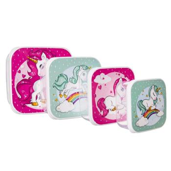 Set de 4 bucăți de cutii de gustări Orion  Unicorn