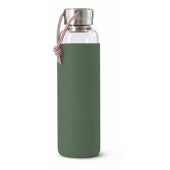 Sticlă pentru apă cu husă din silicon Black + Blum G-Bottle, 600 ml, verde