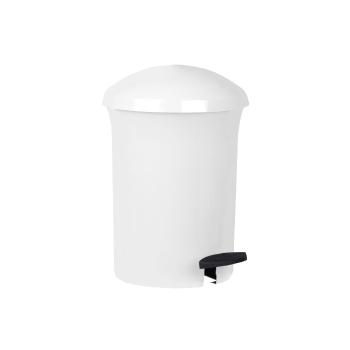 Coș de gunoi Aldotrade Dust Bin, cu pedală, 8,1 l, alb