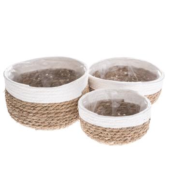 Set recipiente de ghiveci Sea grass, 3 buc.