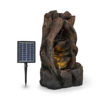 Blumfeldt Magic Tree, fontană solară, 2,8 W, polirezină, 5 ore, baterie, iluminare LED, aspect lemn