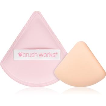 Brushworks Triangular Powder Puff Duo aplicator spumă asupra machiajului