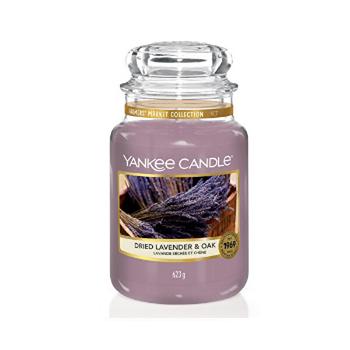 Yankee Candle Lumânare aromatică mare Dried Lavender & Oak 623 g