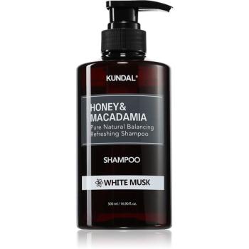 KUNDAL Honey & Macadamia White Musk sampon natural pentru păr uscat și deteriorat 500 ml